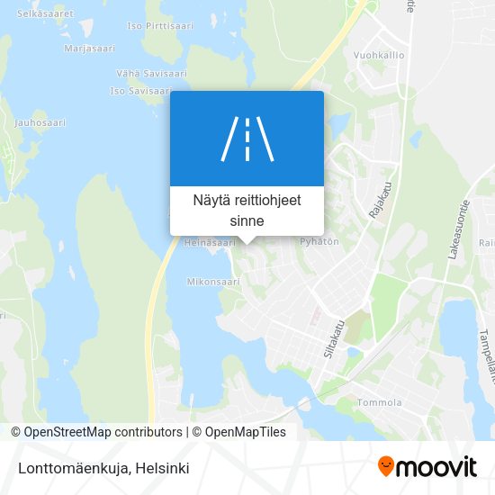Lonttomäenkuja kartta
