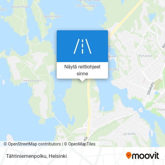Tähtiniemenpolku kartta