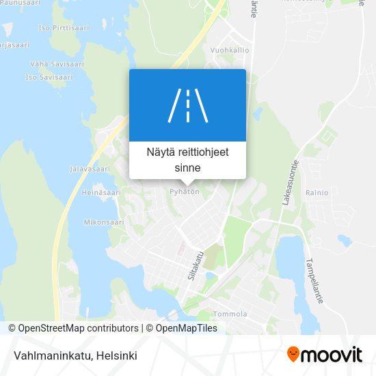 Vahlmaninkatu kartta