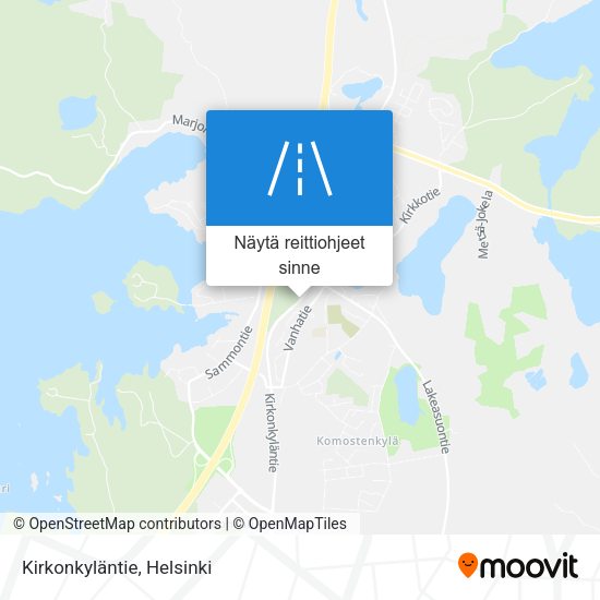 Kirkonkyläntie kartta