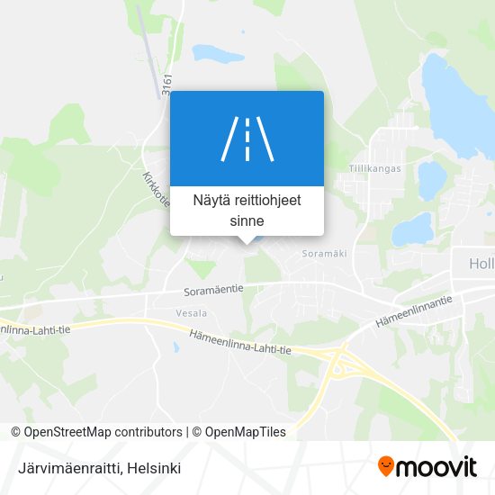 Järvimäenraitti kartta