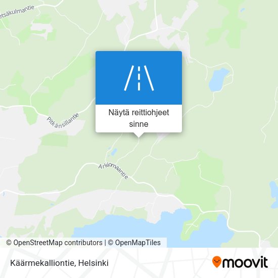 Käärmekalliontie kartta