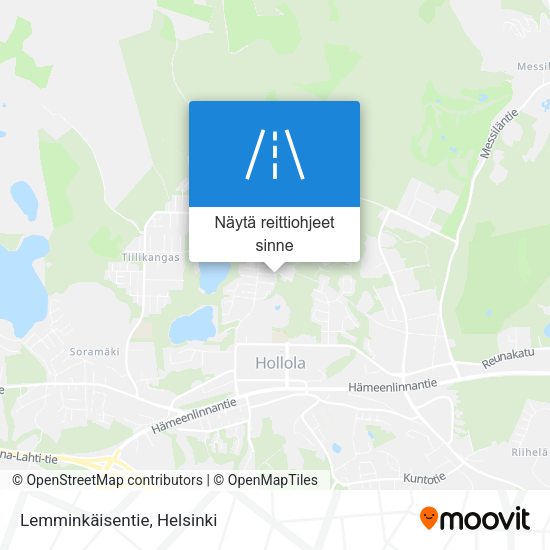 Lemminkäisentie kartta
