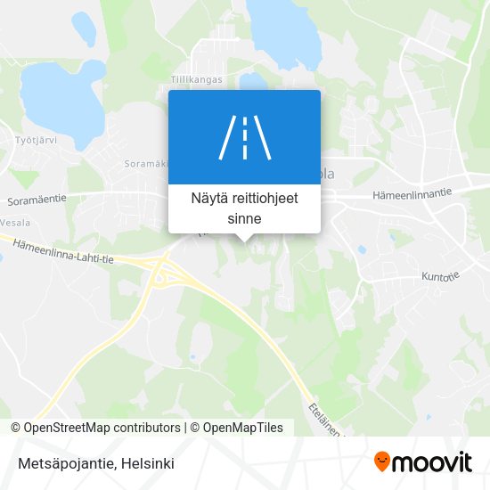 Metsäpojantie kartta