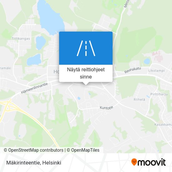 Mäkirinteentie kartta