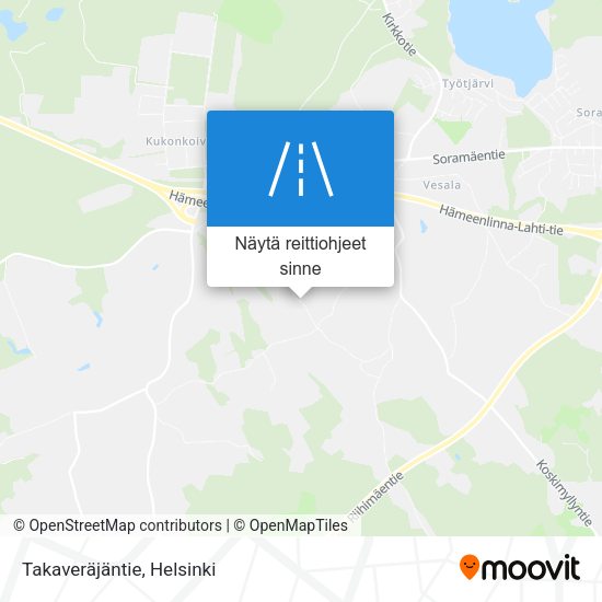 Takaveräjäntie kartta