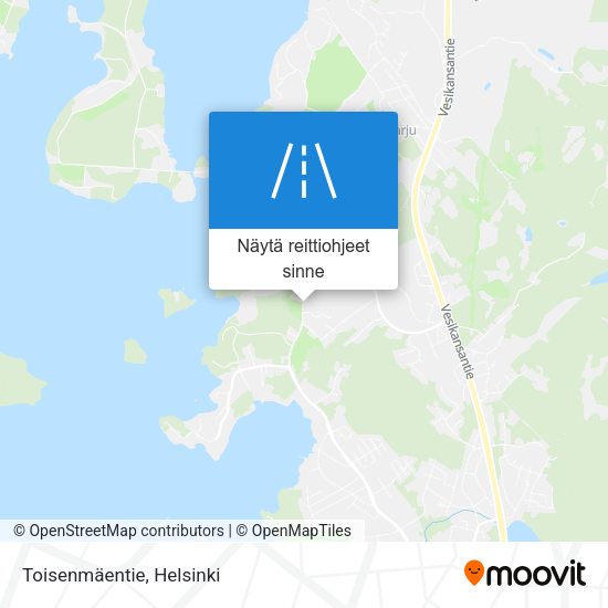 Toisenmäentie kartta