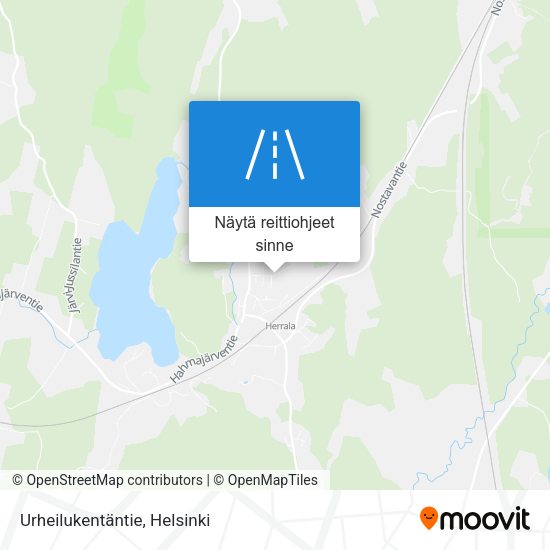 Urheilukentäntie kartta