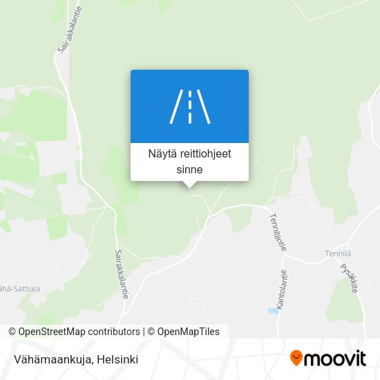 Vähämaankuja kartta