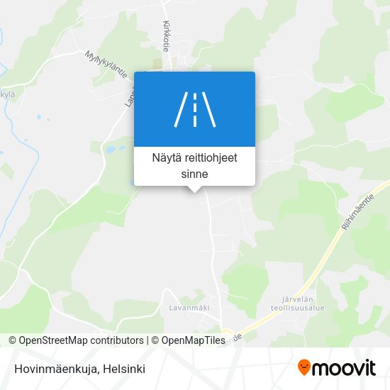 Hovinmäenkuja kartta