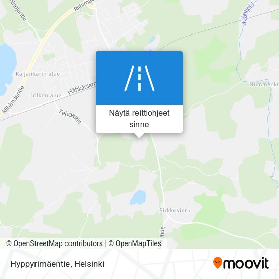 Hyppyrimäentie kartta