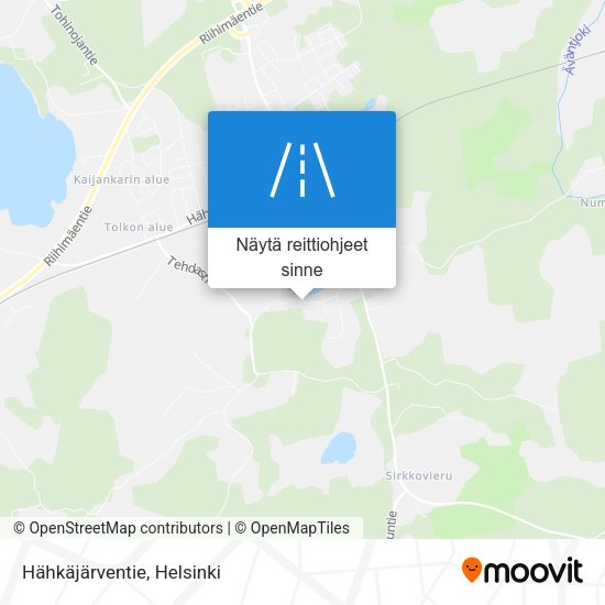 Hähkäjärventie kartta