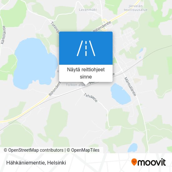 Hähkäniementie kartta