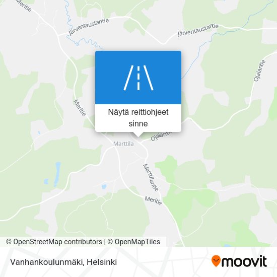Vanhankoulunmäki kartta