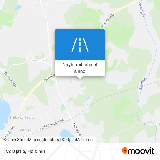 Veräjätie kartta