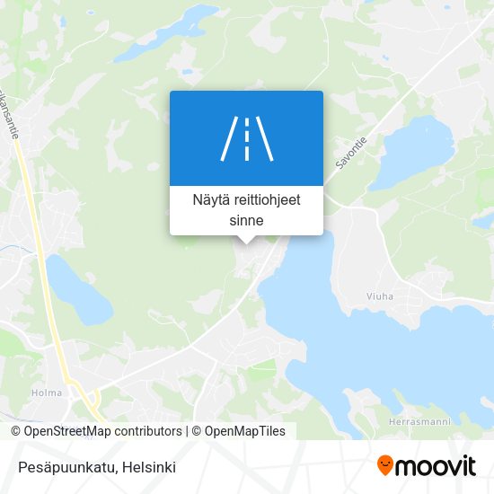 Pesäpuunkatu kartta