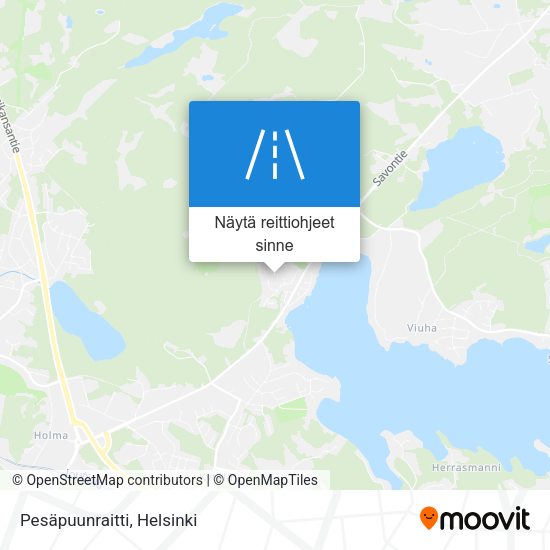 Pesäpuunraitti kartta