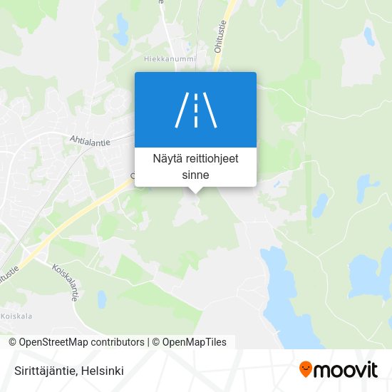 Sirittäjäntie kartta