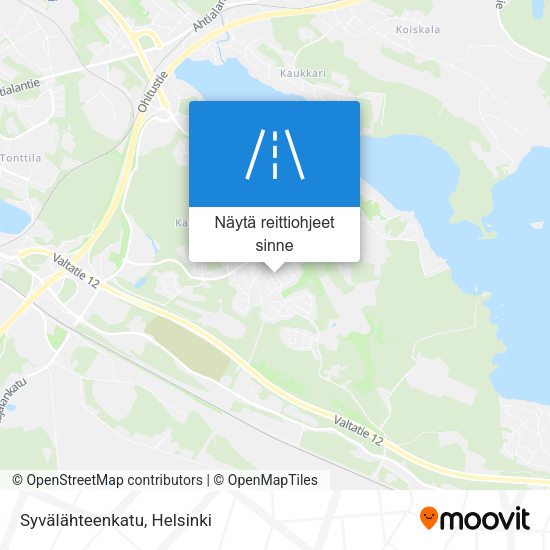 Syvälähteenkatu kartta