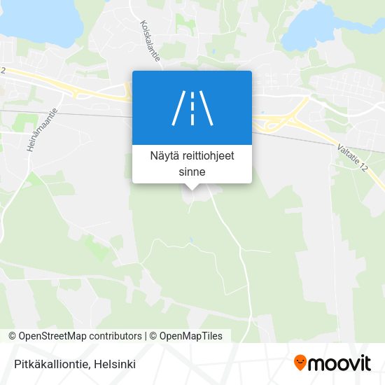 Pitkäkalliontie kartta