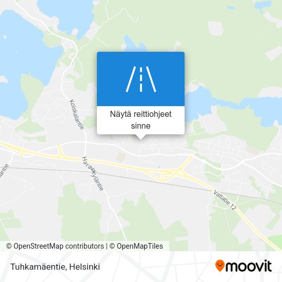Tuhkamäentie kartta