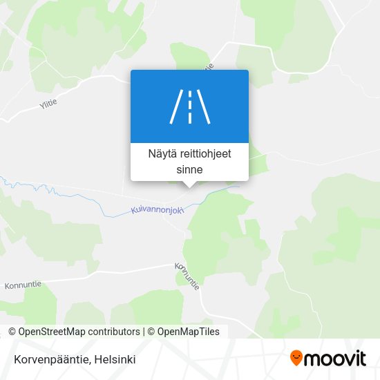 Korvenpääntie kartta