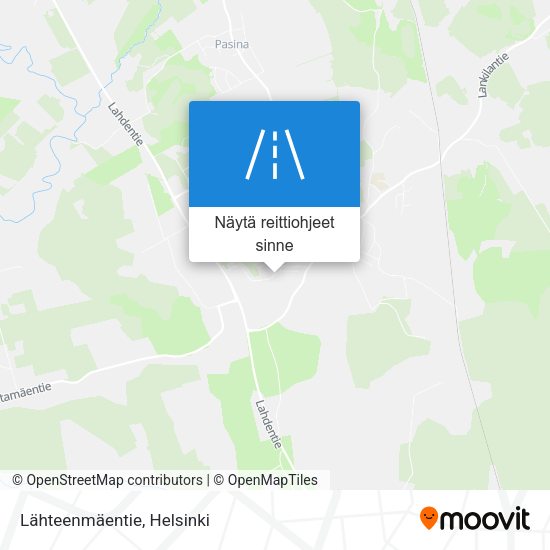 Lähteenmäentie kartta