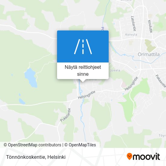 Tönnönkoskentie kartta