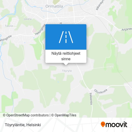 Töyryläntie kartta