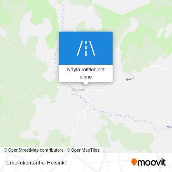 Urheilukentäntie kartta