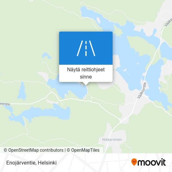 Enojärventie kartta