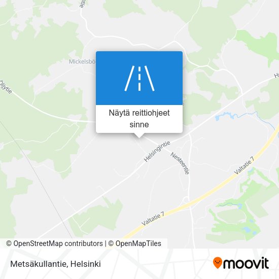 Metsäkullantie kartta