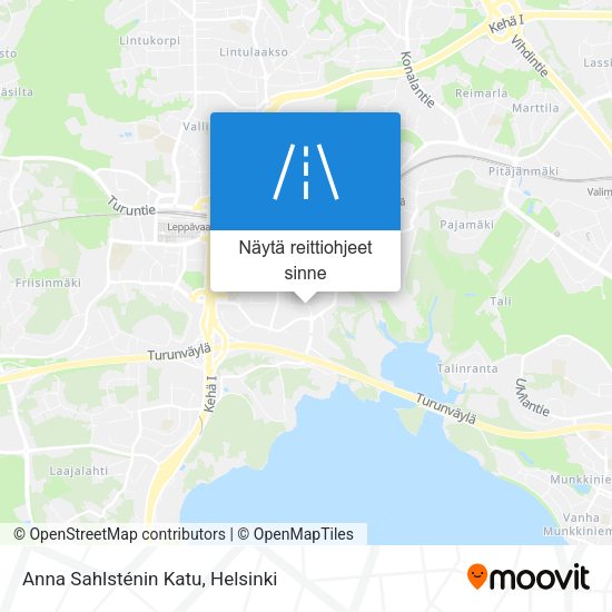 Anna Sahlsténin Katu kartta