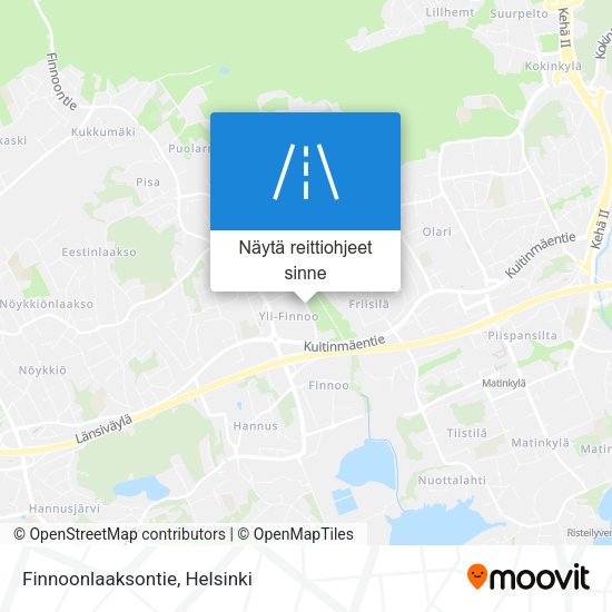 Finnoonlaaksontie kartta