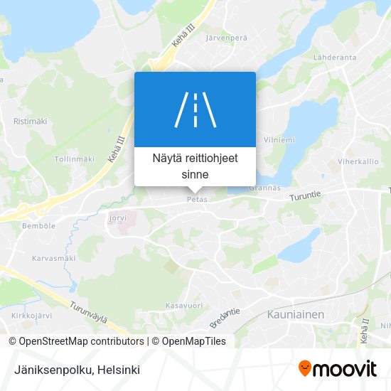 Jäniksenpolku kartta