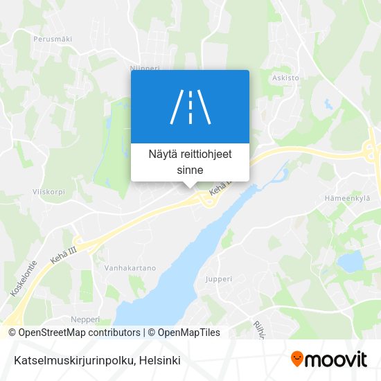 Katselmuskirjurinpolku kartta