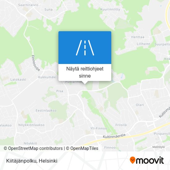 Kiitäjänpolku kartta