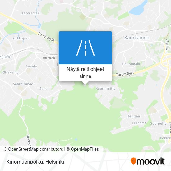 Kirjomäenpolku kartta