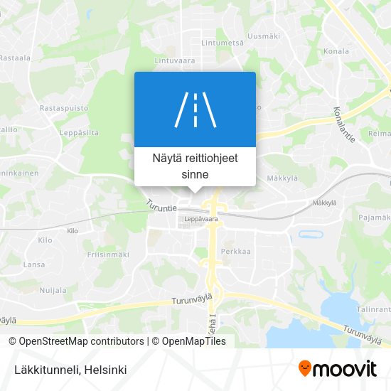Läkkitunneli kartta