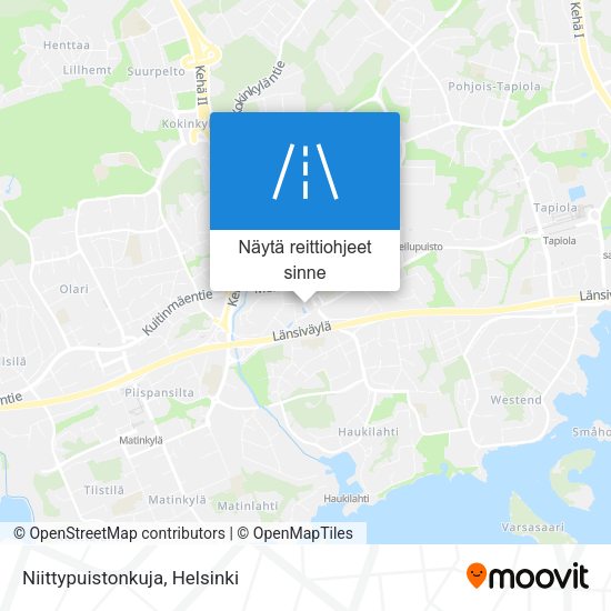 Niittypuistonkuja kartta