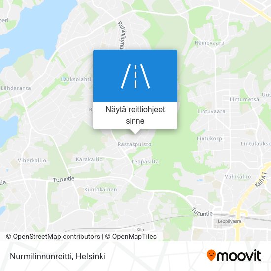 Nurmilinnunreitti kartta