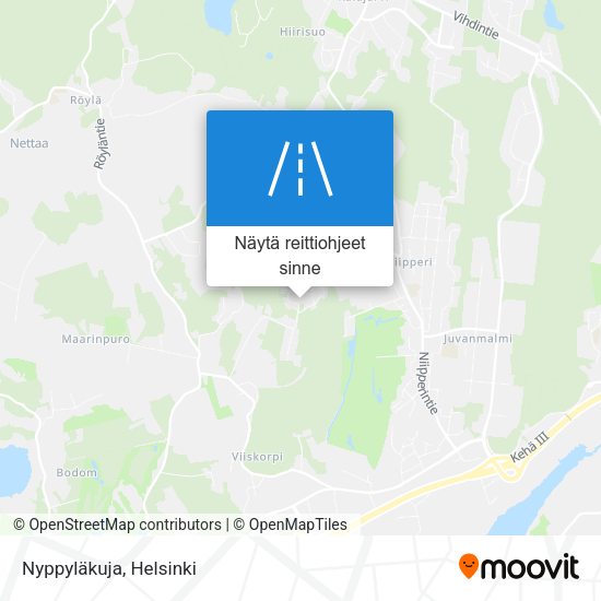 Nyppyläkuja kartta