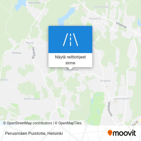 Perusmäen Puistotie kartta