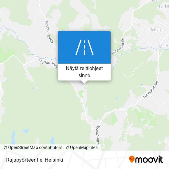Rajapyörteentie kartta