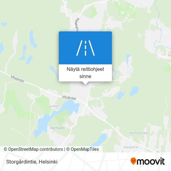 Storgårdintie kartta