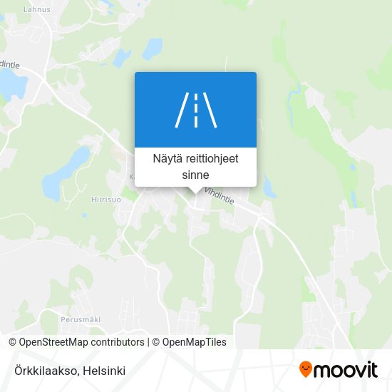 Örkkilaakso kartta