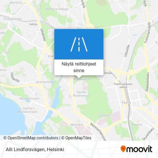 Alli Lindforsvägen kartta