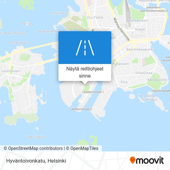 Hyväntoivonkatu kartta