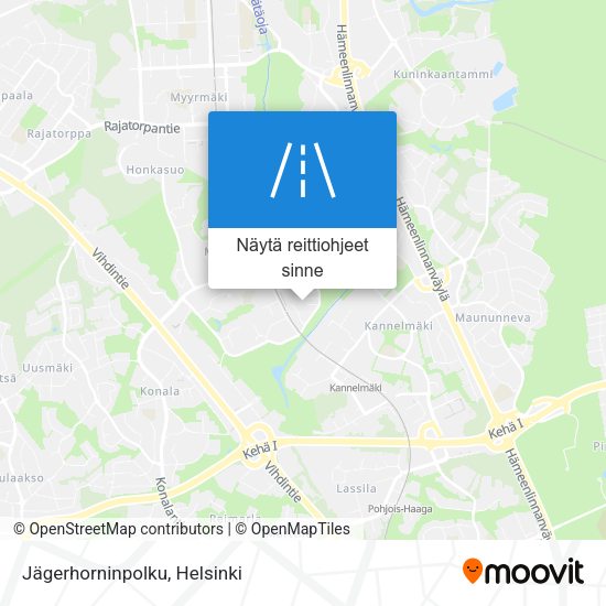 Jägerhorninpolku kartta