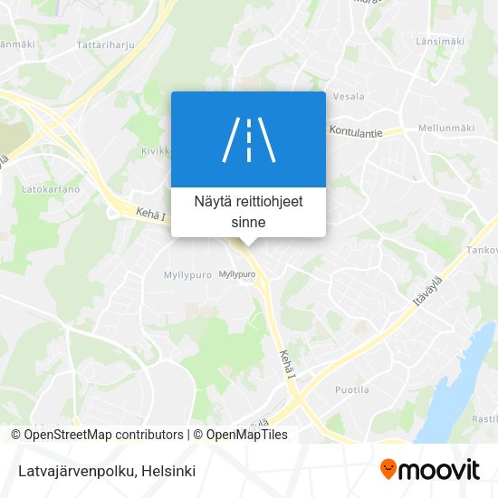 Latvajärvenpolku kartta